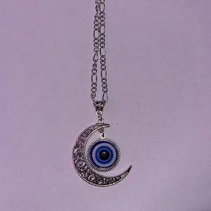 Evil Eye Moon Necklace chain